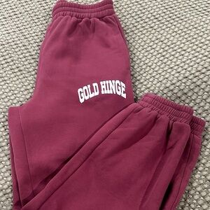 Gold Hinge Women's Burgundy Joggers